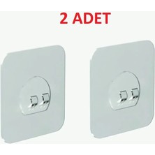 Lefiev Su Geçirmez Kendinden Yapışkanlı Ultra Güçlü Şeffaf Tırnaklı Askı 2 Adet