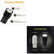 ORCO ELEKTRIC Iı1 Takım T10 LED Projetor Lens Dipsiz Ampul Beyaz (Projektor T10 Whıte) Iı