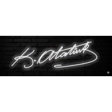 Neonled Atatürk Imza (25X73 Cm) Dekoratif Aydınlatma