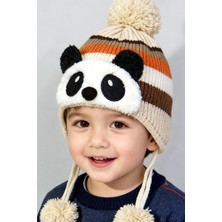 Bay Şapkacı - Sevimli Panda Tasarımlı Unisex Çocuk Kışlık Bere - 5900
