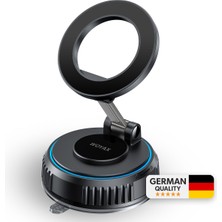 Woyax Magsafe Uyumlu 360° Mıknatıslı Ayarlanabilir Araç Içi Telefon Tutucu Kilitli Vakumlu Masa Dolap Cam