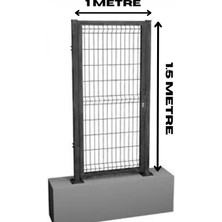 Dekorafence Euro Panel Tel Çit Kapısı Tek Kanatlı Servis Kapısı – Kollu Kilitli, Ayarlanabilir Menteşeli