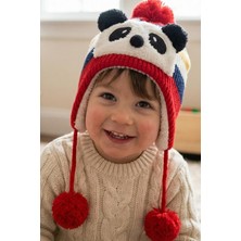 Bay Şapkacı - Sevimli Panda Tasarımlı Unisex Çocuk Kışlık Bere - 5900