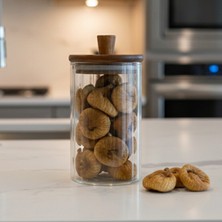 Mien Akasya Kapaklı Borosilikat Cam KAVANOZ-420ml