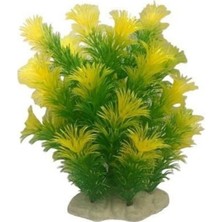 Aqua Master 1550 Plastik Akvaryum Bitkisi Sarı Yeşil Cobomba 20 cm