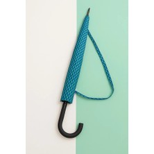 Macerati 12 Telli Kaliteli Yeşil Desenli Kauçuk Bastonlu Kırılmaz Rüzgara Karşı Dayanıklı  Premium Şemsiye