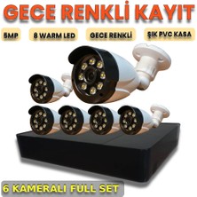 XM Pro 6 Kameralı İnsan Yüz Araç ve Hareket Algılamalı Plastik Kasa Güvenlik Kamerası Seti