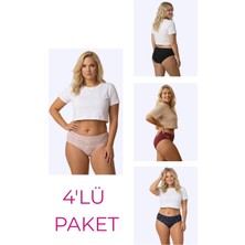 New Lilla 18006-7 Kadın 4'lü Bato Külot Paketi