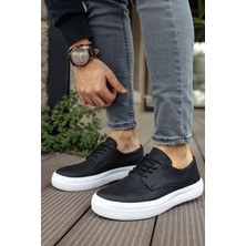 Zapatos CH061 Rex Erkek Günlük Bağcıklı Cilt Klasik Ayakkabı Cbt - Siyah