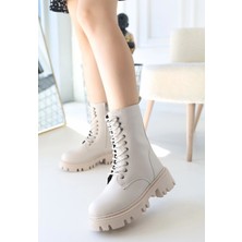 Armüz Neole Bej Cilt Bağcıklı Bot