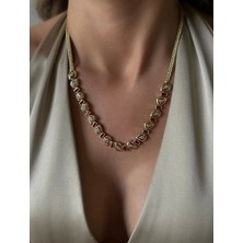 Premium Taşlı Xuping Altın Kaplama Kolye