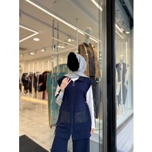 Lara Giyim Kadın Tesettür 3'lü Takım Rahat Kalıp Penye Kumaş Pamuklu Yapı Fermuar Detaylı