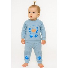 Cemre Bebe Uzun Kollu 2'li Bebek Pijama Takımı %100 Pamuk