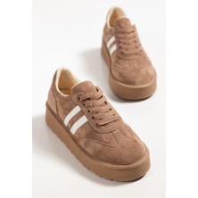 Tonny Black Kadın Vizon Kadın Süet Rahat Kalıp Sneaker