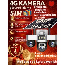 Conio 360° Güvenlik Için 3 Kameralı 6mp Sistem – Güneş Enerjili, 3 Ptz Mobil Kontrol, Hareket Algılama, Anında Bildirim