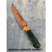 Alptekin 2 No Reçine Kehribar Saplı Kasap Bıçak Dövme Çelik Mutfak Bıçak