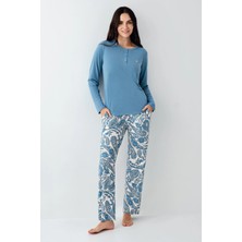 Kocabey Pierre Cardin 9075-S Kadın Uzun Kol Pijama Takım