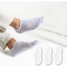 Kral Socks Kadın - Erkek - Unisex Düz Desen (3 Çift) Pamuklu 40-44 Beden Terletmez Görünmez Çorap