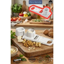 Muf Home Pratik Sürgülü Mini Rende - Paslanmaz Çelik Bıçaklı Sarımsak, Ceviz, Fındık ve Muskat Rendesi - Bpa Free Yerli Üretim