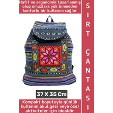 Wintoup Konforlu Gündelik Okul Gezi Çok Şık Kilim Tasarımlı Hafif Kadın Erkek Sırt Çantası 37 x 35 cm