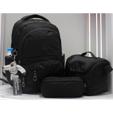 Ilk Okul Çantası 3'lü Seti Unisex Çocuk Ilkokul Çantası MTC-8010 Siyah