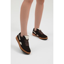 Tonny Black Unisex Kahve Rahat Kalıp Termo Taban Bağcıklı Spor Ayakkabı