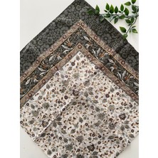 Zambak Büyük Verd Desen Pamuk Eşarp