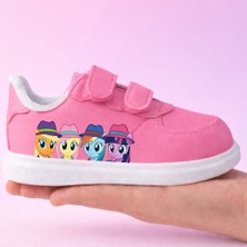 Lias Design Şapkalı Boniler Baskılı Pembe Baskılı Çocuk Spor Ayakkabı Sneker