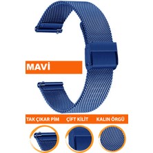 Cobra 24MM Fossil-Welder-Casio-Seiko-Omega-Armani Saat Uyumlu Kalın Metal Hasır Saat Kordonu KLNHSR24