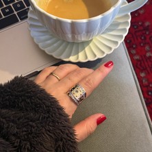 Alice İsstanbul Taşlı Kalın Mix Yüzük