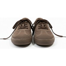 Ne&Ve Shoes Vizon Süet Hakiki Deri Bağcıklı Kadın Günlük Sneaker