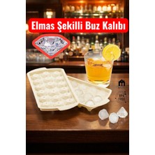 Muf Home Elmas Şekilli Buzluk, Buz Kalıbı 18 Bölmeli Buzluk Elmas Buz Kalıbı Pratik Kullanım