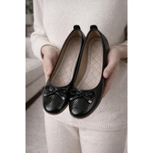 FootFrenzy Lucy Kadın Gold Altın Model Desenli Rahat Günlük Model Babet Ayakkabı