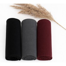 Moda Nokta Penye Şal 3 Set Kalite Penye Şal (Siyah Füme Bordo) Modal