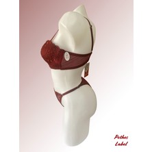 Arona Bordo Lotus Sütyen Takımı