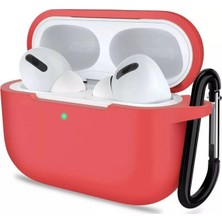 Gpack Airpods Pro 3 Uyumlu Kılıf Mat Kancalı Silikon SF13 Kırmızı
