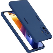 Gpack Xiaomi Poco F4 Gt Uyumlu Kılıf Mara Lansman Soft Silikon Içi Kadife Lacivert