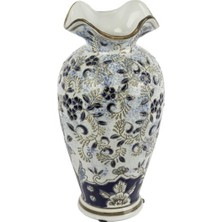 Mikasa Moor Blue Blanc Dek Vazo 14X27CM