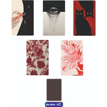 On Dijital Baskı Merkezi Kırmızı Temalı 5 Adet Buzdolabı Magnet Seti