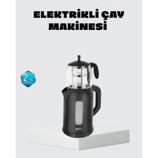 Nuveden Ieg™ Sinbo Elektrikli Çay Makinesi 1.7 L Su Isıtıcı ve Cam Demlikli Güvenli Kullanım Nvdn-Tk