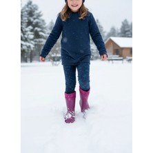 Belix Konçlu Peluşlu Emojili Kız Çocuk Yağmur Çizmesi 26-35 Fuşya