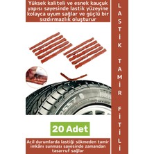 Wintoup Otomobil Motosiklet Bisiklet Onarım Bakım Esnek Kauçuk Acil Durum Kiti Lastik Tamir Fitili 20 Adet