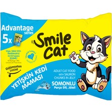 Smile 85 gr 5'li Pouch Kedi Maması Yetişkin Somonlu *12'li