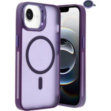 Sh Ticaret Iphone 16E Flet Lens Magsafe Kapak - Derin Mor