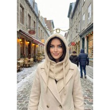 Alice İsstanbul Bej Düğmeli Balaclava Bere