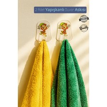 Muf Home 2'li Yapışkanlı Duvar Askılığı Delmeden Montaj Banyo Mutfak Uyumlu Güçlü Yapışkanlı Askı Bpa Free