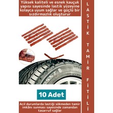 Wintoup Otomobil Motosiklet Bisiklet Onarım Bakım Esnek Kauçuk Acil Durum Kiti Lastik Tamir Fitili 10 Adet