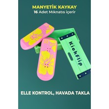 Creva Kickflip Mıknatıslı Kaykay-Pembe/Sarı- Hibiscus(KUTULU)