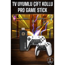 Sh Ticaret 8k Android Tv Gme Stick Video Oyun Konsolu Aile 35000 Oyunlu Çift Kollu