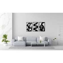 Ayaz Steel Art Metal Modern Soyut Duvar Dekoru – 3'lü Set